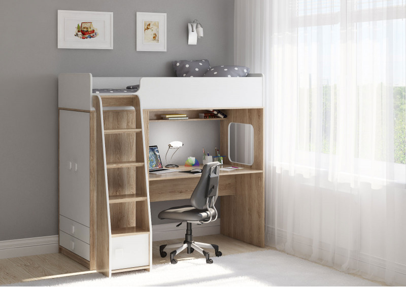 Детская двухъярусная кровать Легенда F607.1   